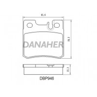 DBP946 DANAHER Комплект гальмівних колодок дисковий гальм