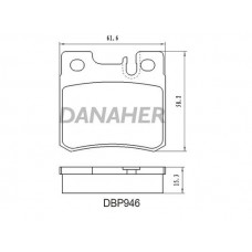 DBP946 DANAHER Комплект гальмівних колодок дисковий гальм