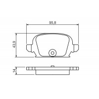 0 986 494 340 BOSCH Комплект гальмівних колодок дисковий гальм