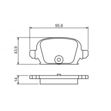 0 986 494 340 BOSCH Комплект гальмівних колодок дисковий гальм