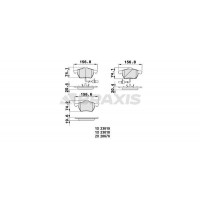AB0014 BRAXIS КомплеК т гальмівних колодок, дискове гальмо