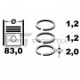 R1010450 ET ENGINETEAM Комплект поршневих кілець