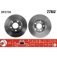 DF2730 TRW Гальмівний диск