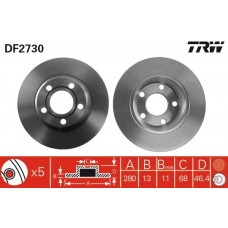 DF2730 TRW Гальмівний диск