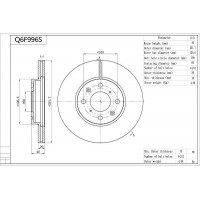 Q6F996S AISIN Гальмівний диск