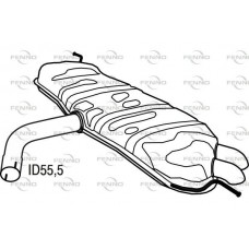 P72085 FENNO Глушник вихлопних газів кінцевий