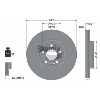 BDS1986HC BENDIX Braking Гальмівний диск