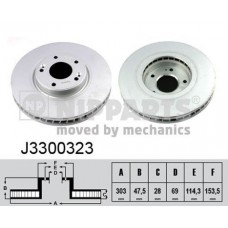 J3300323 NIPPARTS Гальмівний диск