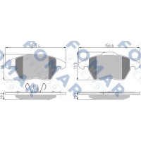 FO 918781 FOMAR Friction Комплект гальмівних колодок дисковий гальм