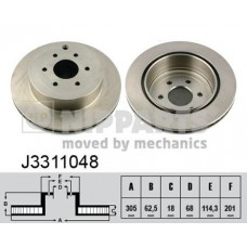 J3311048 NIPPARTS Гальмівний диск