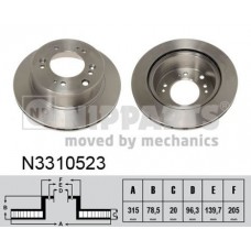 N3310523 NIPPARTS Гальмівний диск
