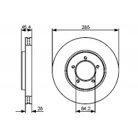 0 986 479 427 BOSCH Гальмівний диск