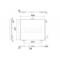 AC 460 000S MAHLE Конденсатор кондиціонера