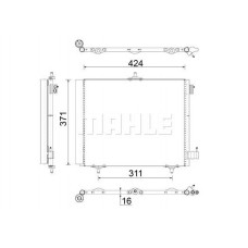 AC 460 000S MAHLE Конденсатор кондиціонера