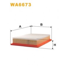 WA6673 WIX FILTERS Повітряний фільтр