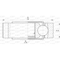 CVJ5819.20 OPEN PARTS Шарнирный комплект, Привідний вал