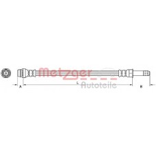 4110798 METZGER Гальмівний шланг