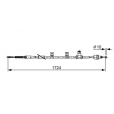 1 987 482 619 BOSCH Тросик, cтояночный тормоз