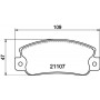 8DB 355 019-061 HELLA Комплект гальмівних колодок дисковий гальм