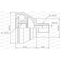 CVJ5536.10 OPEN PARTS Шарнирный комплект, Привідний вал