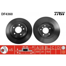DF4360 TRW Гальмівний диск