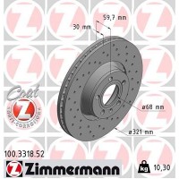 100.3318.52 ZIMMERMANN Гальмівний диск