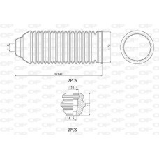 DCK5051.04 OPEN PARTS Пилозахисний комплект амортизатор