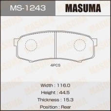 MS-1243 MASUMA Комплект гальмівних колодок