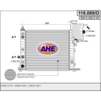 118.089/O AHE Радіатор охолодження двигуна