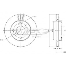 TX 70-74 TOMEX Brakes Гальмівний диск