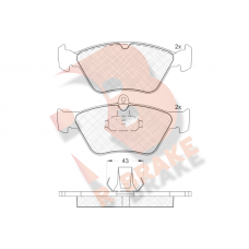 RB0988 R BRAKE Комплект гальмівних колодок дисковий гальм