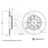ADBP430155 BLUE PRINT Гальмівний диск