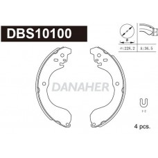 DBS10100 DANAHER Комплект гальмівних колодок