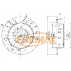 BD-9026 FREMAX Гальмівний диск