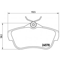 P 61 095 BREMBO Комплект гальмівних колодок дисковий гальм