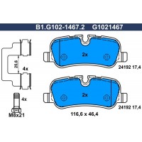 B1.G102-1467.2 GALFER Комплект гальмівних колодок дисковий гальм