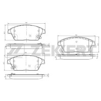 BS-1286 ZEKKERT КомплеК т гальмівних колодок, дискове гальмо