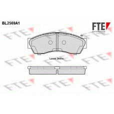 BL2569A1 FTE Комплект гальмівних колодок дисковий гальм