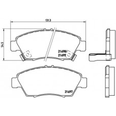 P 28 024 BREMBO КомплеК т гальмівних колодок, дискове гальмо