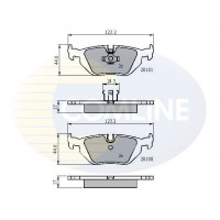 CBP0166 COMLINE Комплект гальмівних колодок дисковий гальм