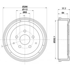 MBD296 MINTEX Гальмівний барабан