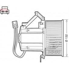 DEA02008 DENSO Вентилятор салону