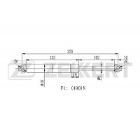 GF-2183 ZEKKERT Газова пружина кришка багажника
