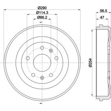 8DT 355 300-901 HELLA PAGID Гальмівний барабан