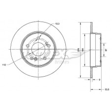TX 70-93 TOMEX Brakes Гальмівний диск