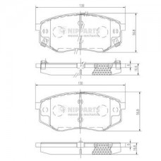 N3600545 NIPPARTS КомплеК т гальмівних колодок, дискове гальмо