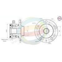 70-210095 MULTIPARTS Комплект підшипника ступиці колеса