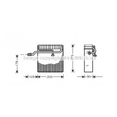 DWV036 AVA QUALITY COOLING Випарник кондиціонера