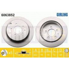 6063852 GIRLING Гальмівний диск