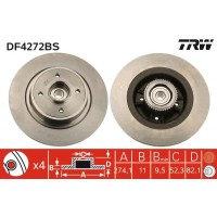 DF4272BS TRW Гальмівний диск